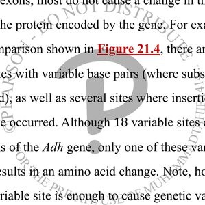 Text excerpt on molecular genetic variation
