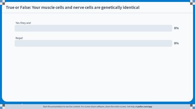 Poll: Are muscle and nerve cells genetically identical?