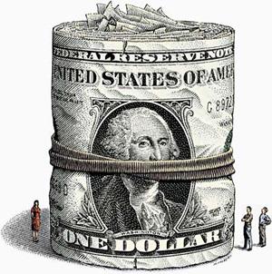 Cartoon of money and mate choice, illustrating nonrandom mating preferences