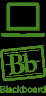 Blackboard and laptop icon