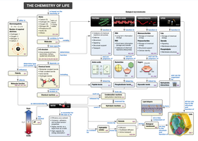 Summary chart of the chemistry of life and biomolecules