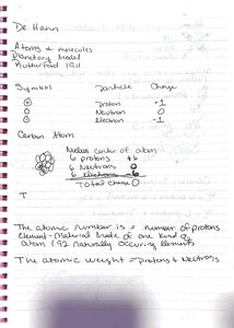 Diagram of atomic structure and subatomic particles