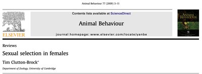 Journal article: Sexual selection in females
