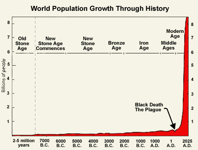 World population growth through history