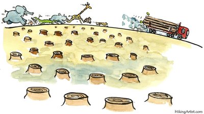 Deforestation cartoon
