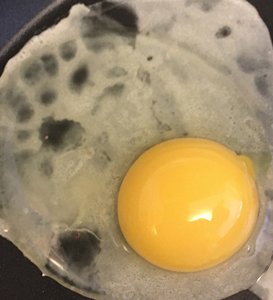 Egg white partially denatured by lower heat