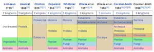 Comparison of historical and modern classification systems