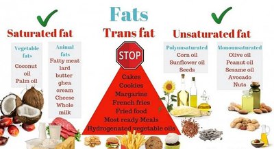 Dietary sources of saturated, trans, and unsaturated fats