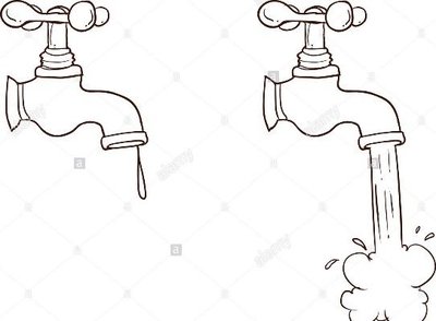 Water faucet analogy for potential and kinetic energy