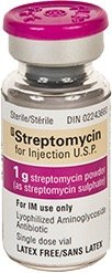 Streptomycin antibiotic vial