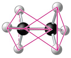 Tetrahedral geometry of ethane