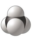Space-filling model of methane