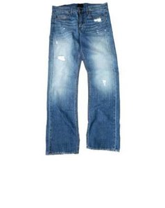 Stone-washed blue jeans