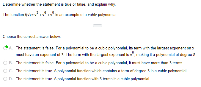 A screenshot of a math test