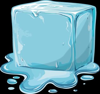 Melting ice cube