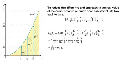 Refined partition and lower sum calculation