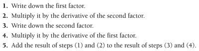 Product Rule Steps