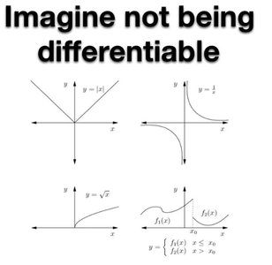 Examples of non-differentiable functions