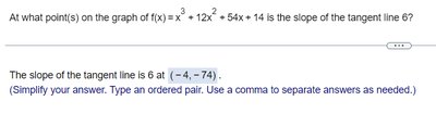 Finding points with a given tangent slope