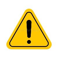 Caution symbol: avoid saying 'no slope'