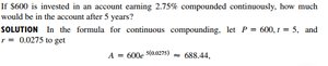 Continuous compounding example