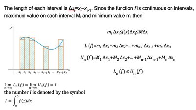 Partitioned interval and Riemann sums