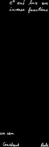 Statement that e^x and ln(x) are inverse functions