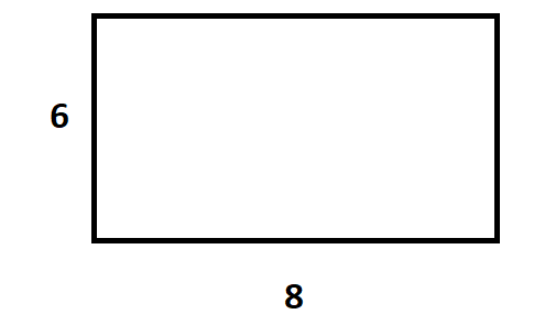 Rectangle with sides 6 and 8