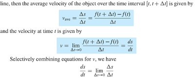 Velocity formulas and explanation