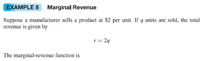 Example 8: Marginal Revenue