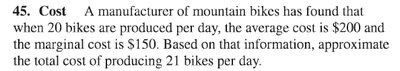 Cost approximation problem