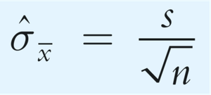 Estimated standard error formula