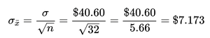 Standard error calculation example