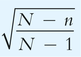 Finite population correction factor