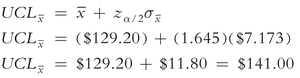 UCL calculation for Gap example
