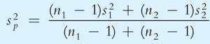 Pooled variance formula