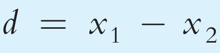 Formula for matched-pair difference