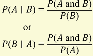 Conditional probability formula