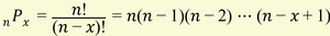 Permutation formula