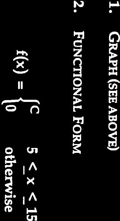 Functional form of a uniform probability distribution