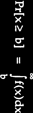 Integral for probability greater than a value