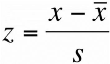 Sample z-score formula