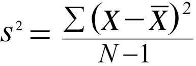 Sample variance formula