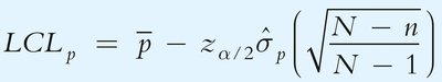 Lower confidence limit formula for proportion with finite population correction