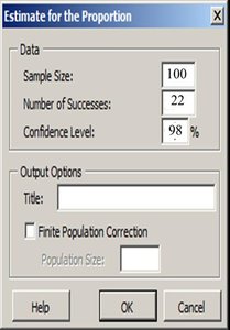 Excel calculation for confidence interval for proportion with finite population correction