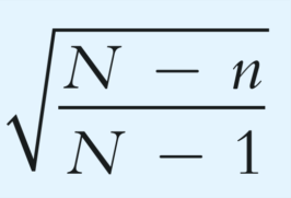 Finite population correction factor formula