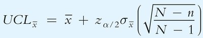 Upper confidence limit formula with finite population correction