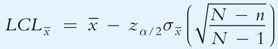 Lower confidence limit formula with finite population correction
