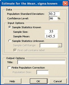 Excel calculation for confidence interval with finite population correction