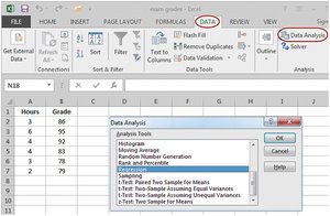 Excel Data Analysis for regression